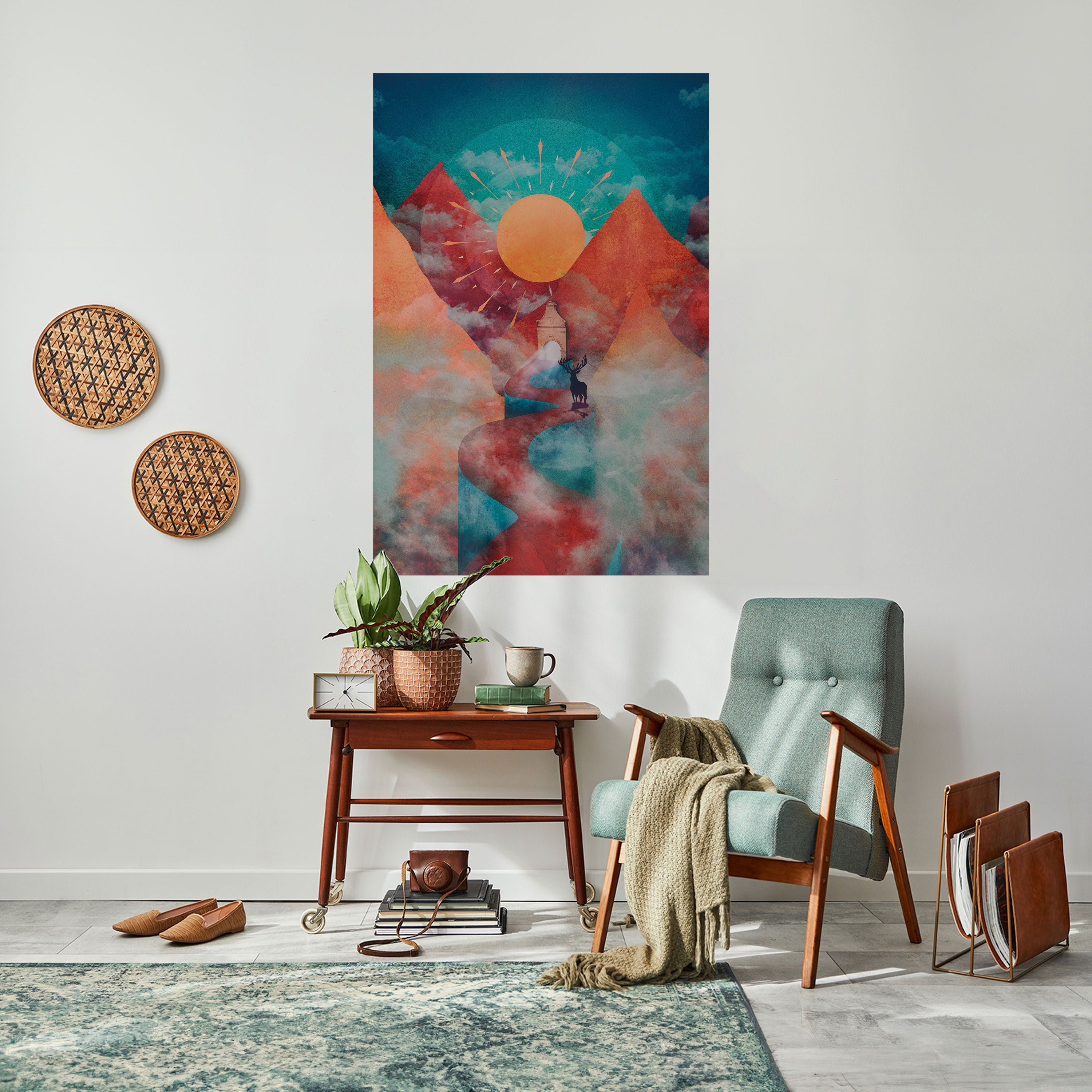 Affiche verticale autocollante THE DEER MOUNTAIN