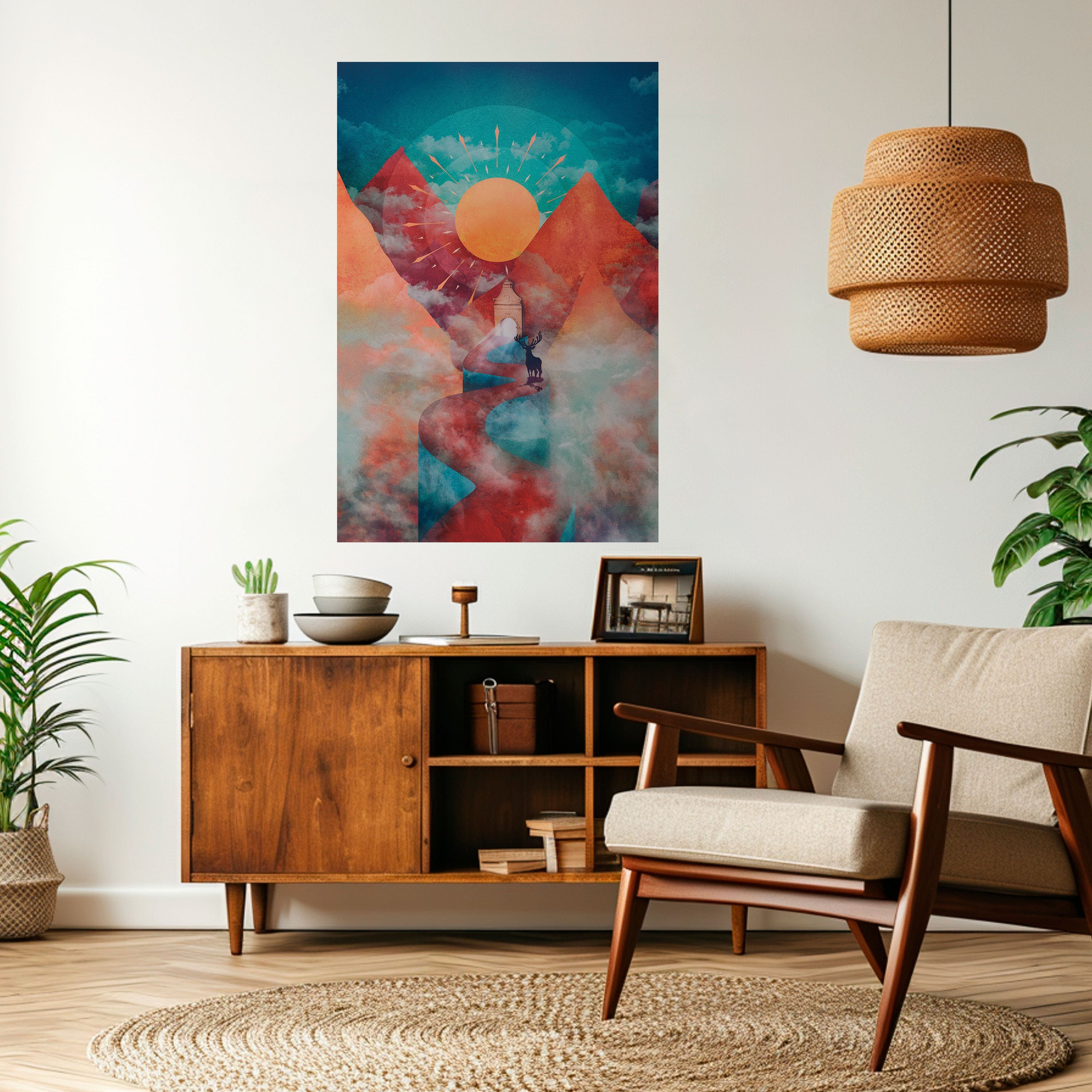 Affiche verticale autocollante THE DEER MOUNTAIN