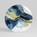 INKY MARBLE Peel and Stick Round Sticker