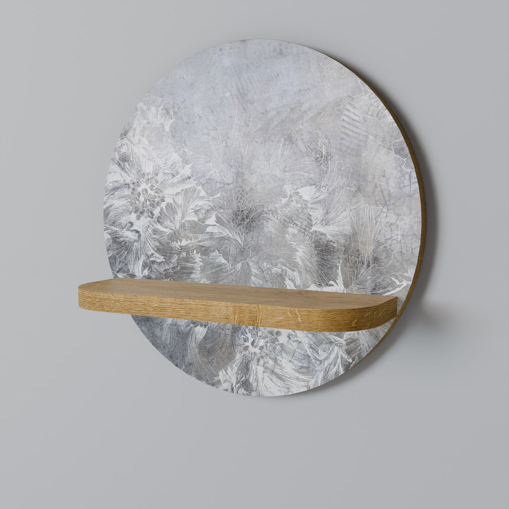 Étagère ronde White Whisper effet chêne