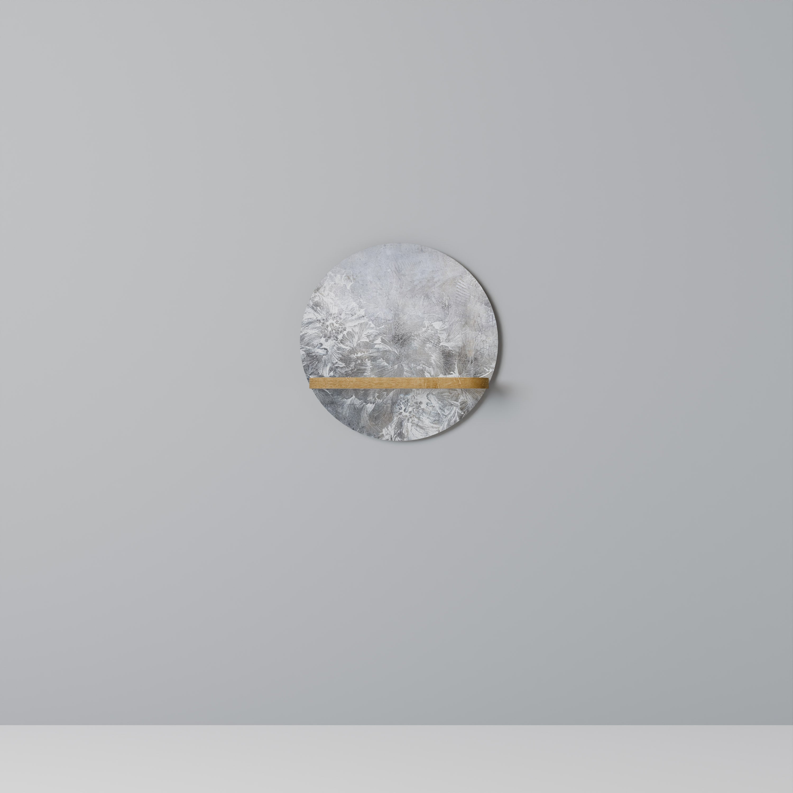 Étagère ronde White Whisper effet chêne