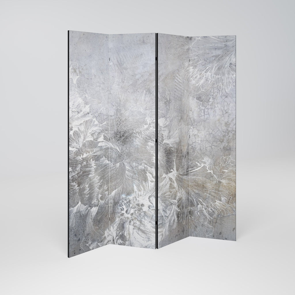 WHITE WHISPER Decorative 4-Panel Room Divider