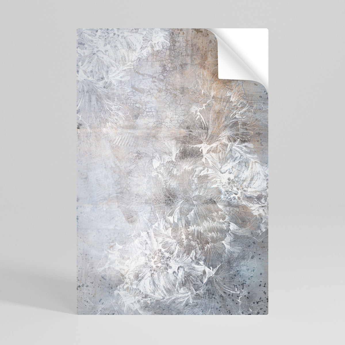 WHITE WHISPER Peel and Stick Vertical Poster