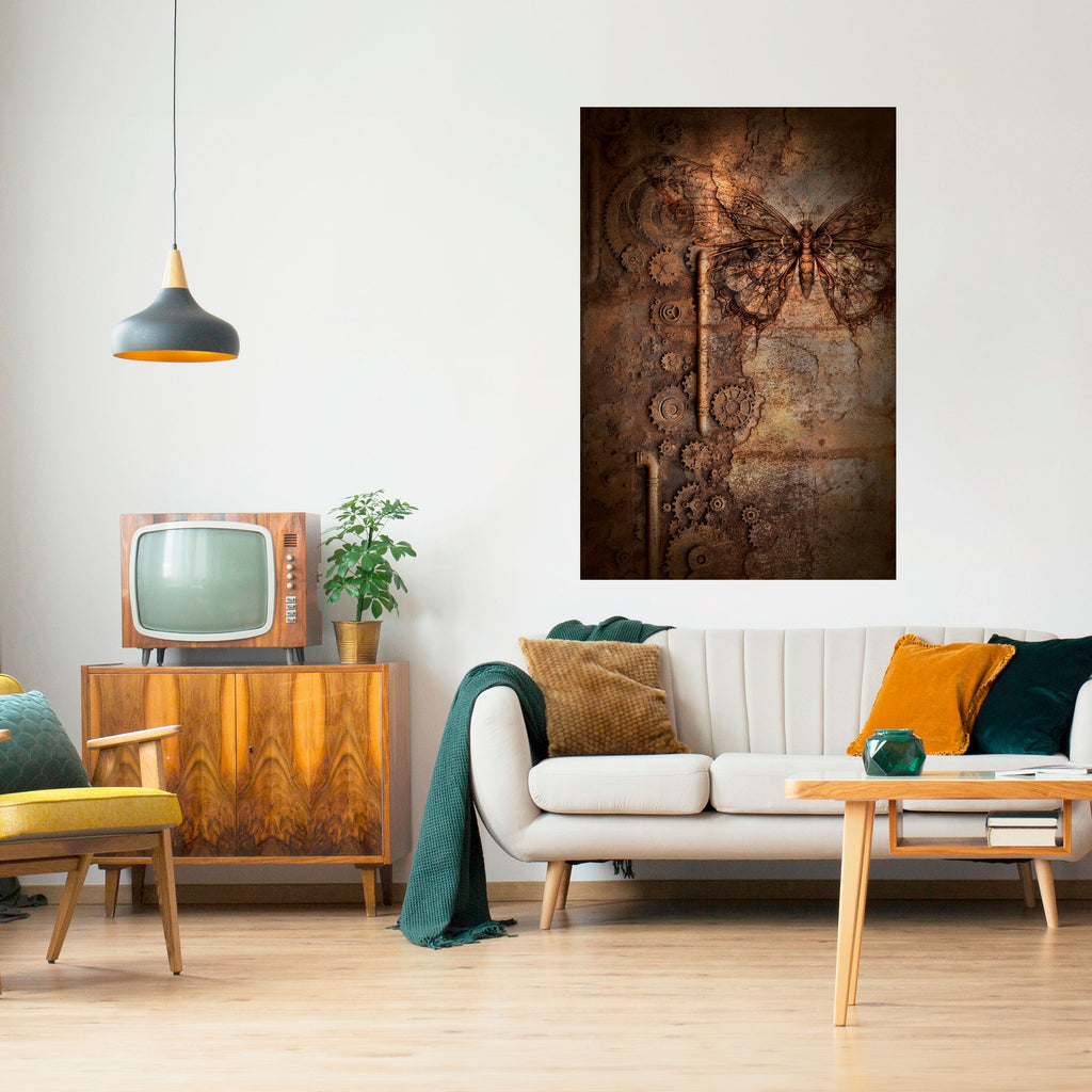 MECHANICAL BUTTERFLY Peel and Stick Vertical Poster