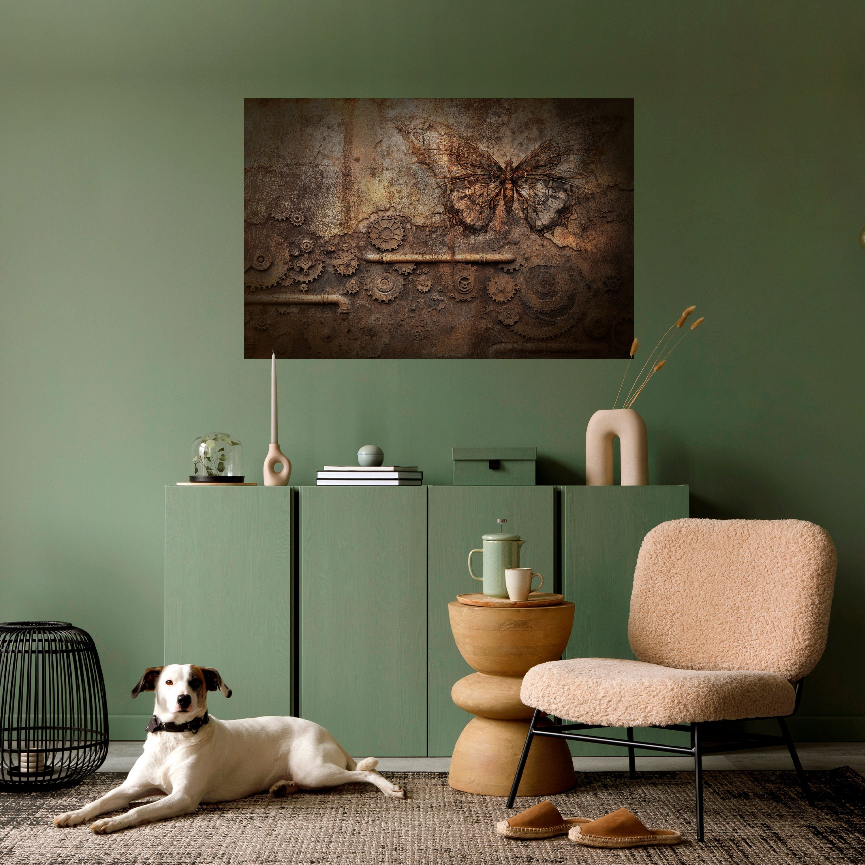 Affiche horizontale autocollante PAPILLON MÉCANIQUE