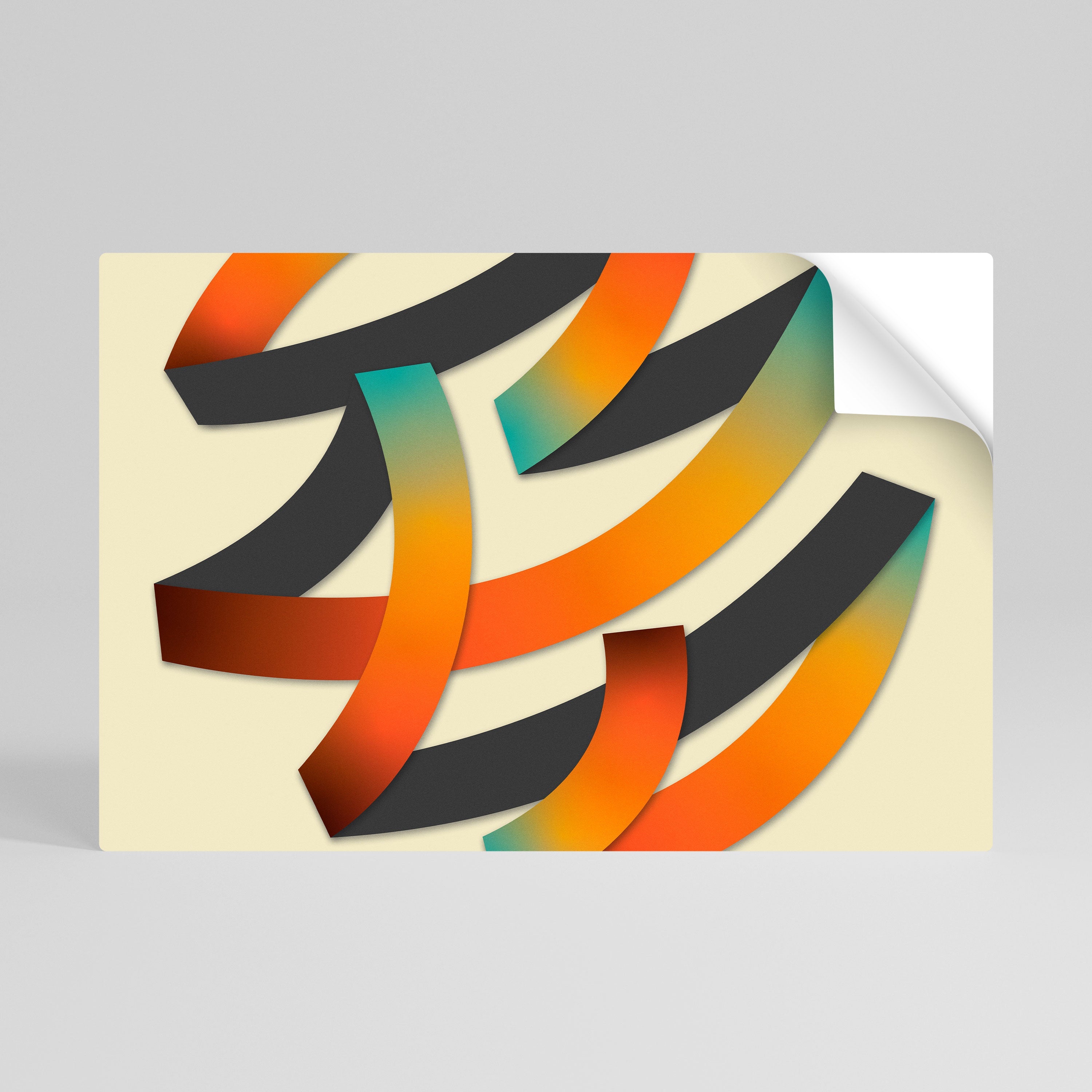 Affiche horizontale autocollante « RIBBON REVERIE »