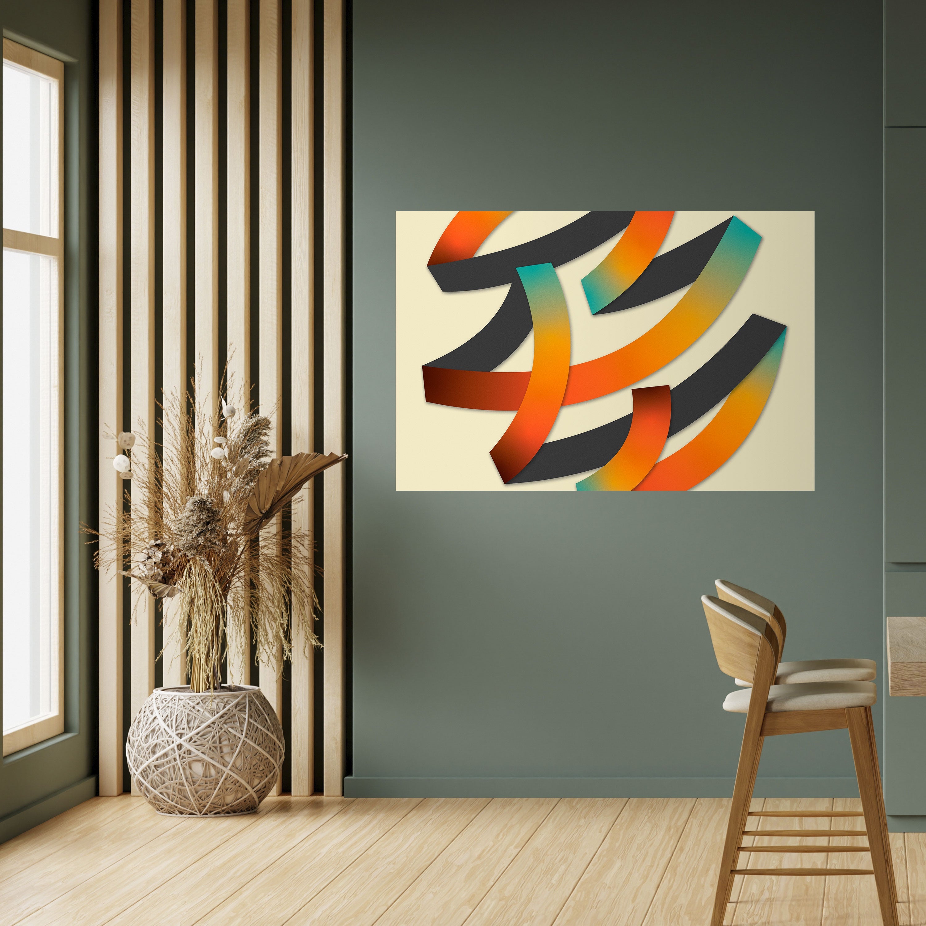 Affiche horizontale autocollante « RIBBON REVERIE »