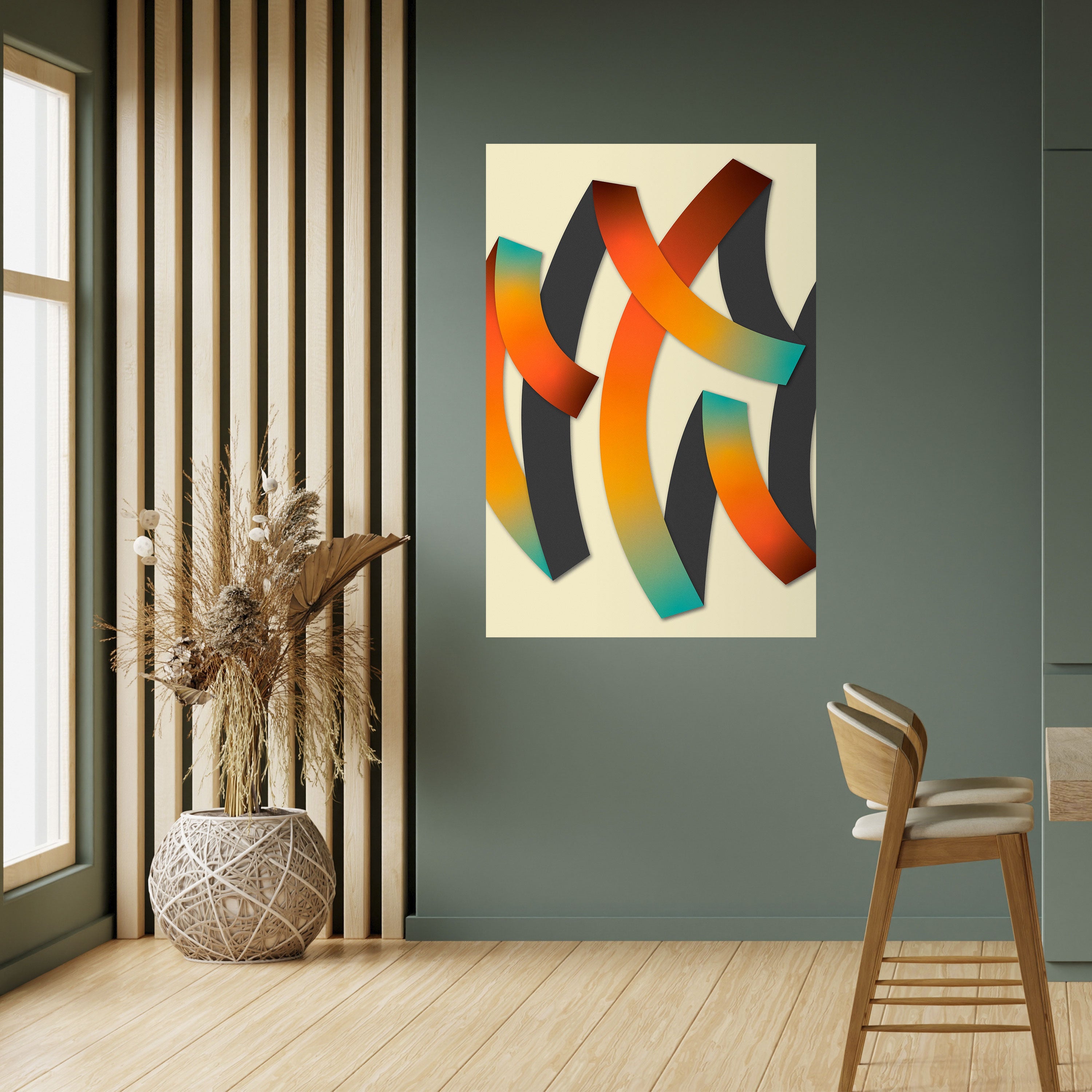 Affiche verticale autocollante « RIBBON REVERIE »