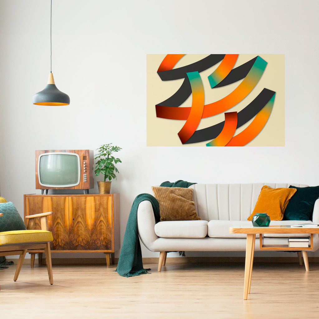 Affiche horizontale autocollante « RIBBON REVERIE »