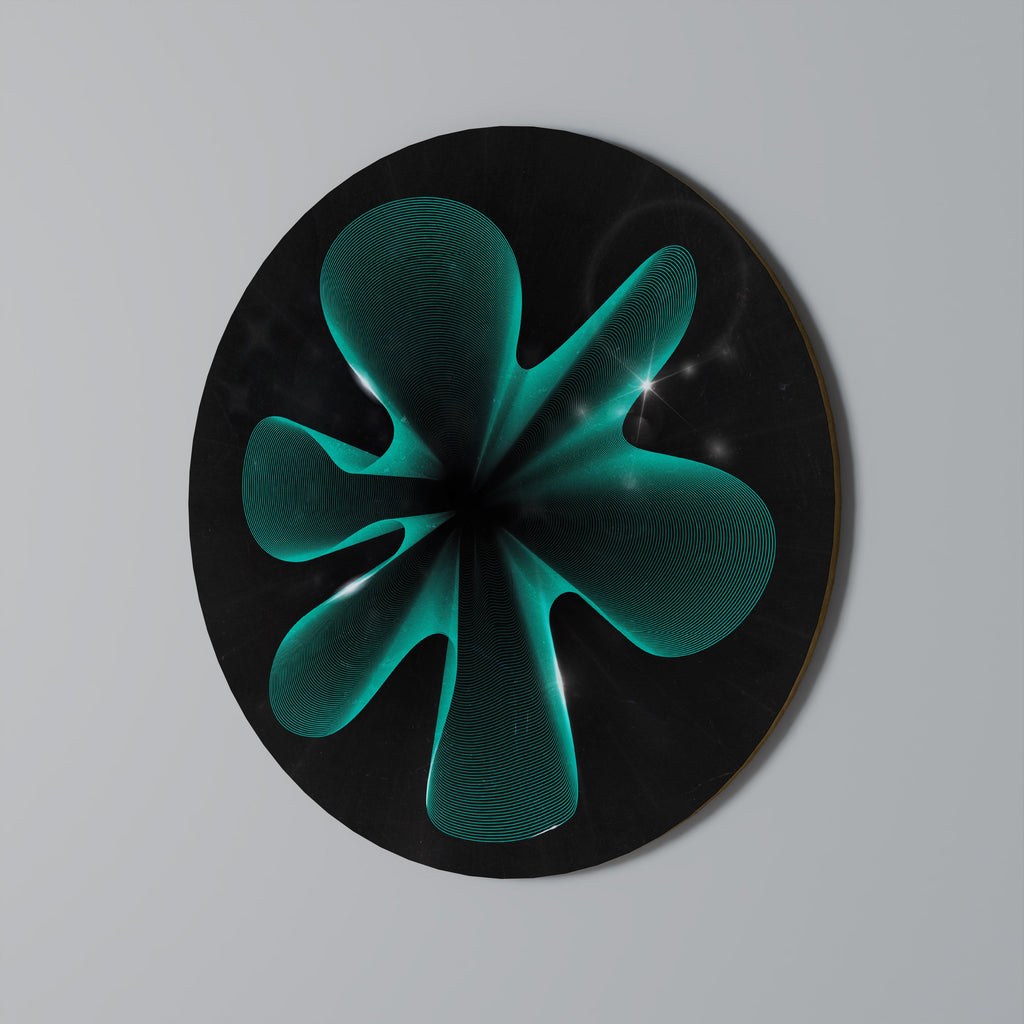 ILLUSION ÉLECTRIQUE Art mural rond