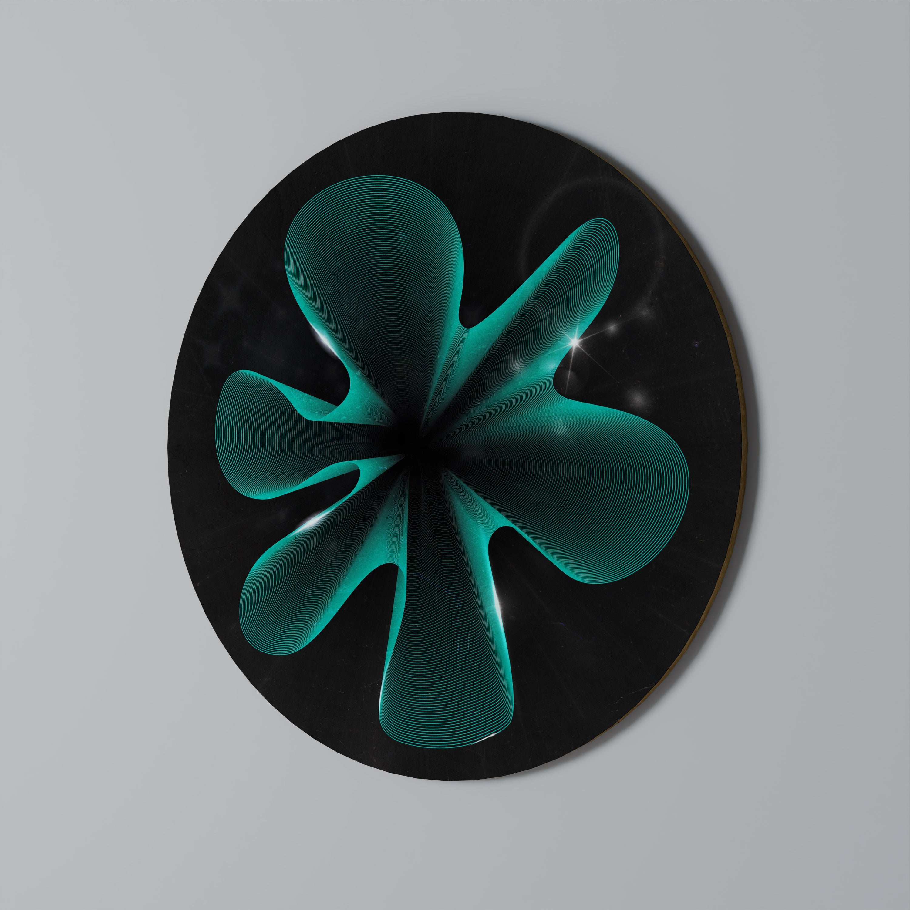 ILLUSION ÉLECTRIQUE Art mural rond