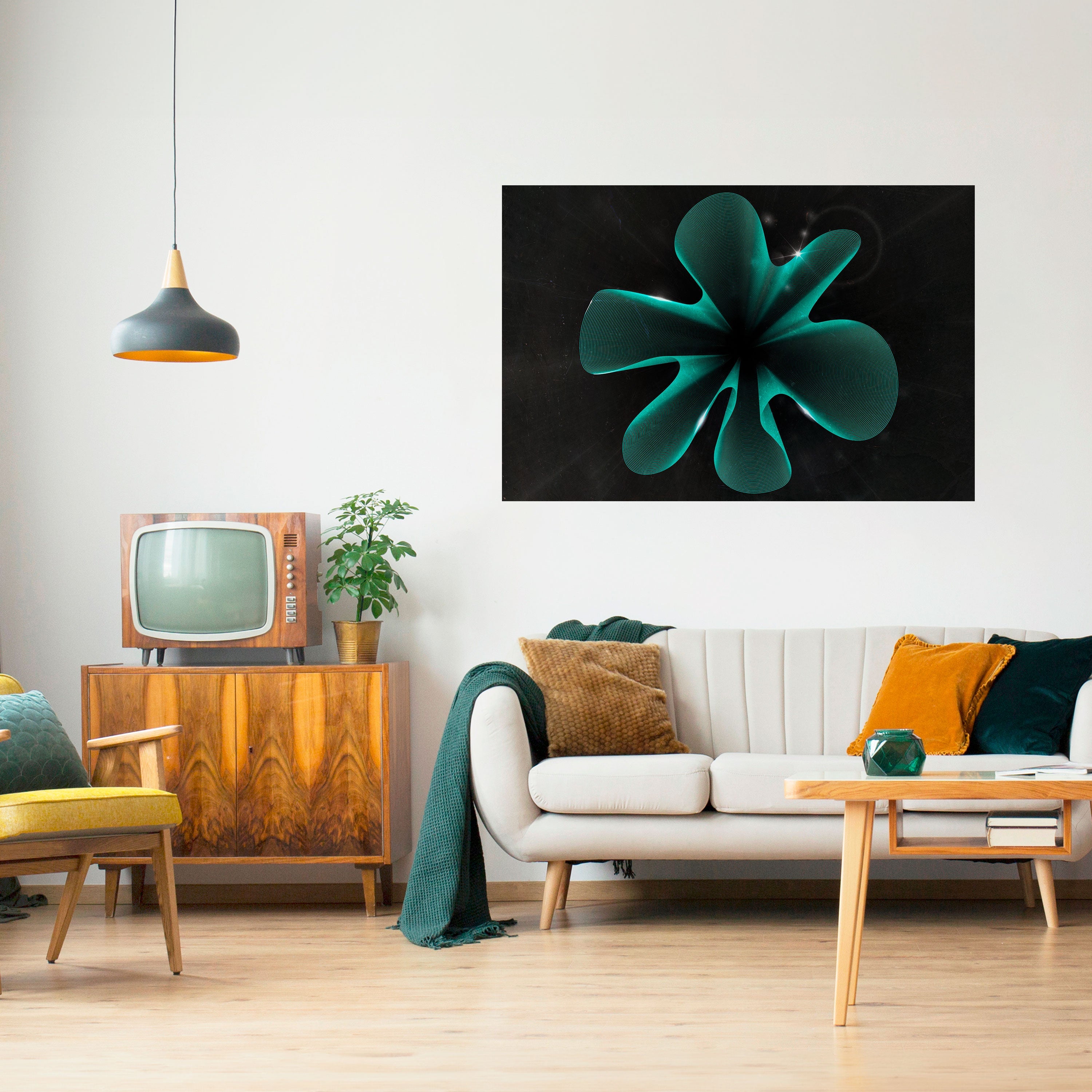 Affiche horizontale autocollante ILLUSION ÉLECTRIQUE