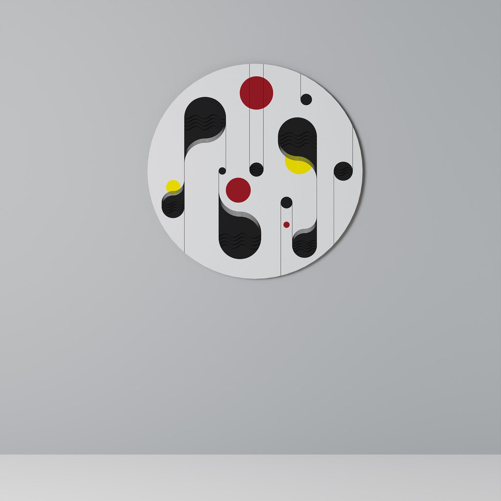 Décoration murale ronde BERCEUSE POINT À POINT