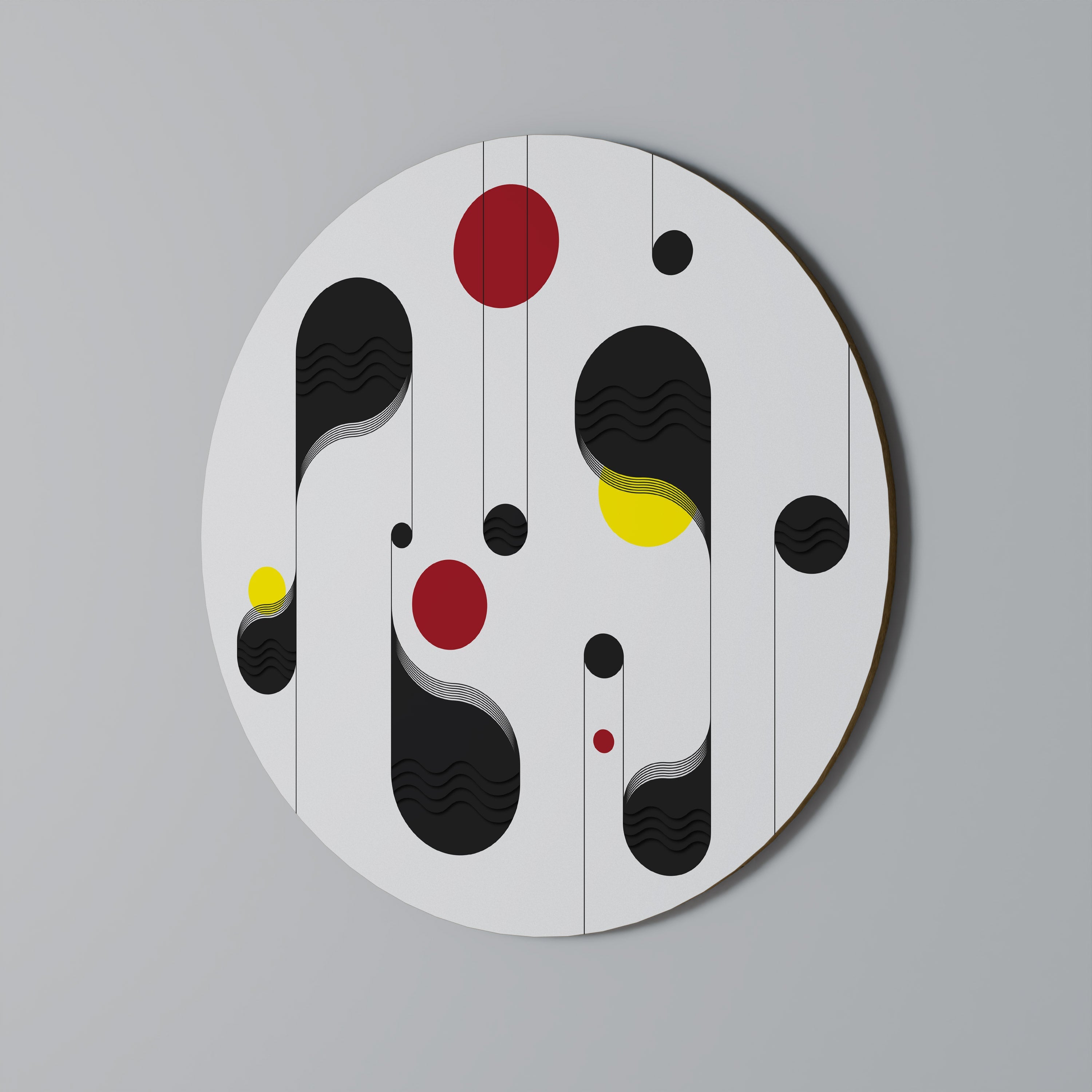 Décoration murale ronde BERCEUSE POINT À POINT