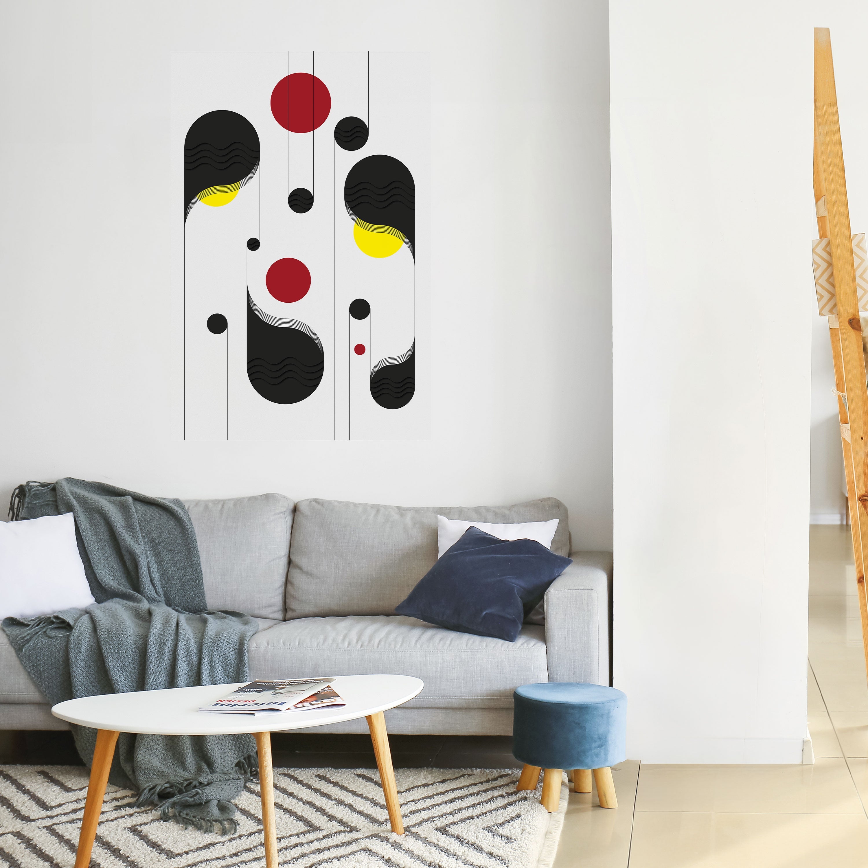 Affiche verticale autocollante « BERCELLE À POINTS »