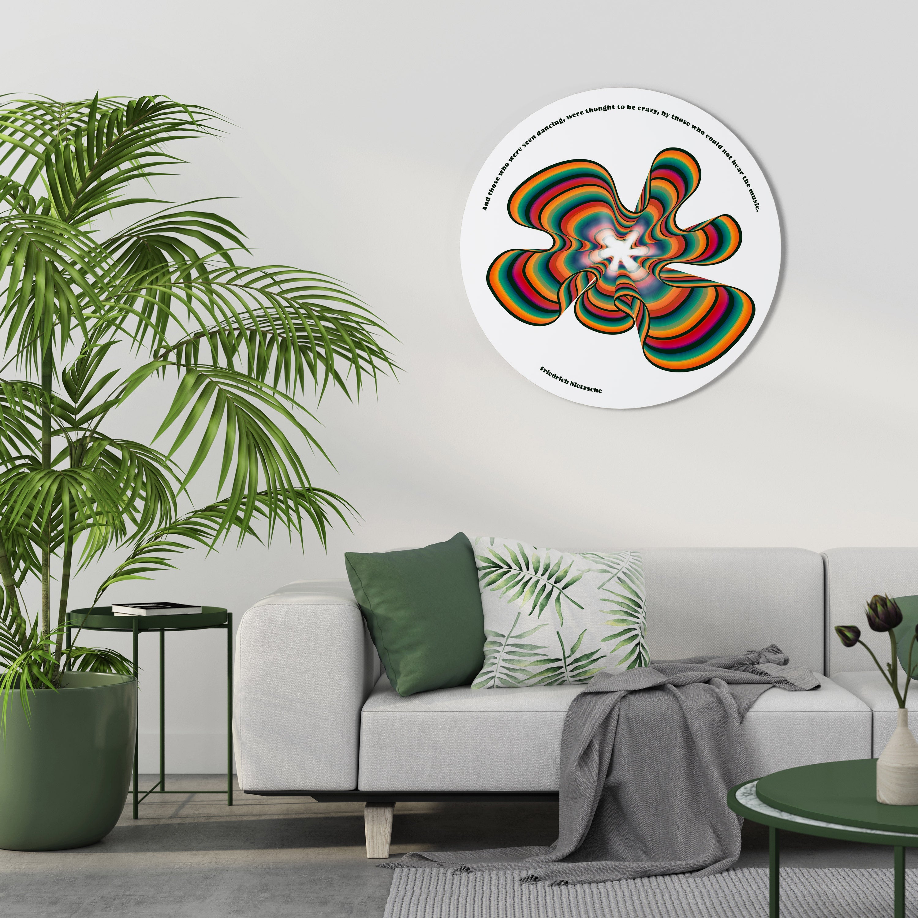 ÉCHOS NOSTALGIQUES [ANGLAIS] Décoration murale ronde