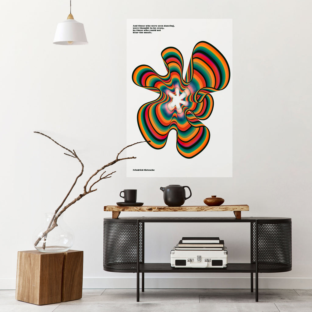 ÉCHOS NOSTALGIQUES [ANGLAIS] Affiche verticale autocollante