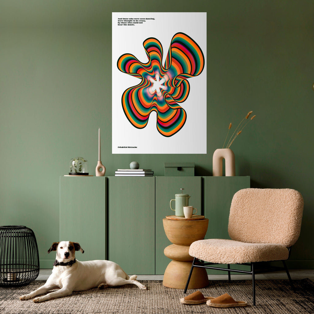 ÉCHOS NOSTALGIQUES [ANGLAIS] Affiche verticale autocollante