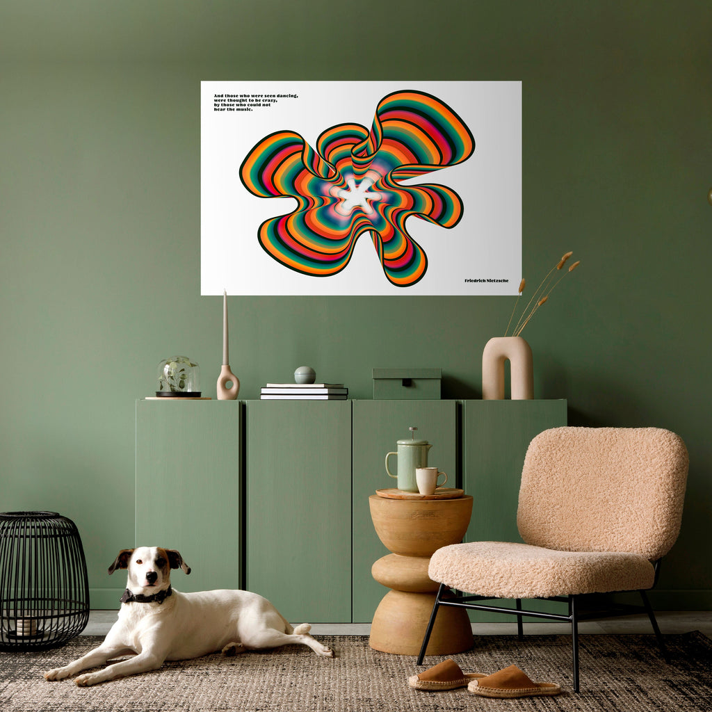 ÉCHOS NOSTALGIQUES [ANGLAIS] Affiche horizontale autocollante