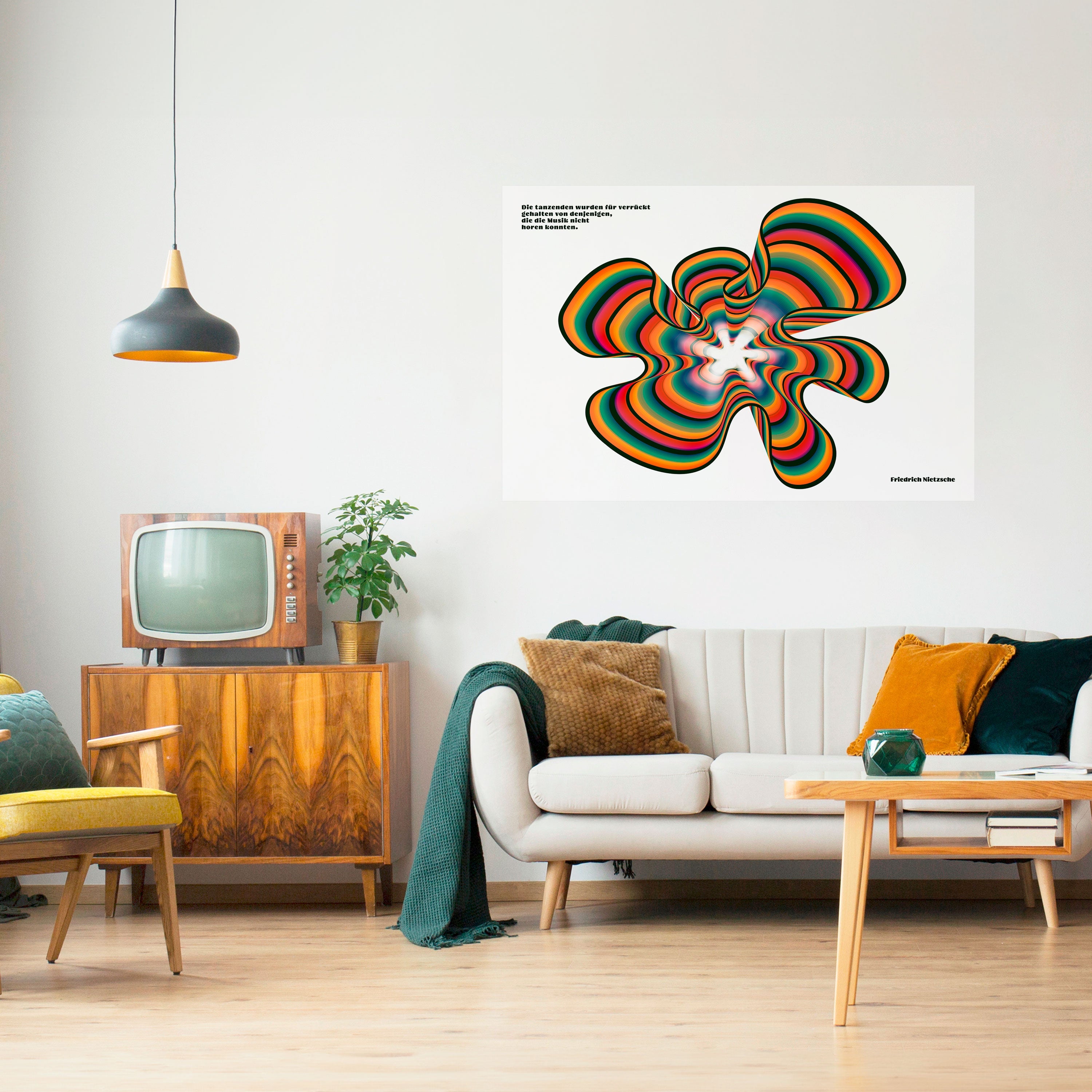 ÉCHOS NOSTALGIQUES [DE] Affiche horizontale autocollante