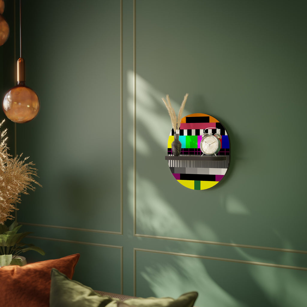 PHILIPS PATTERN Oval Art Shelf In Black Finish