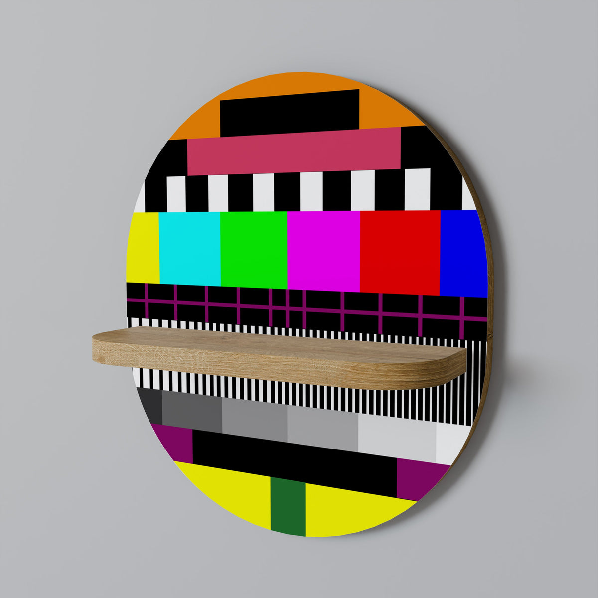 Étagère ovale PHILIPS PATTERN effet chêne