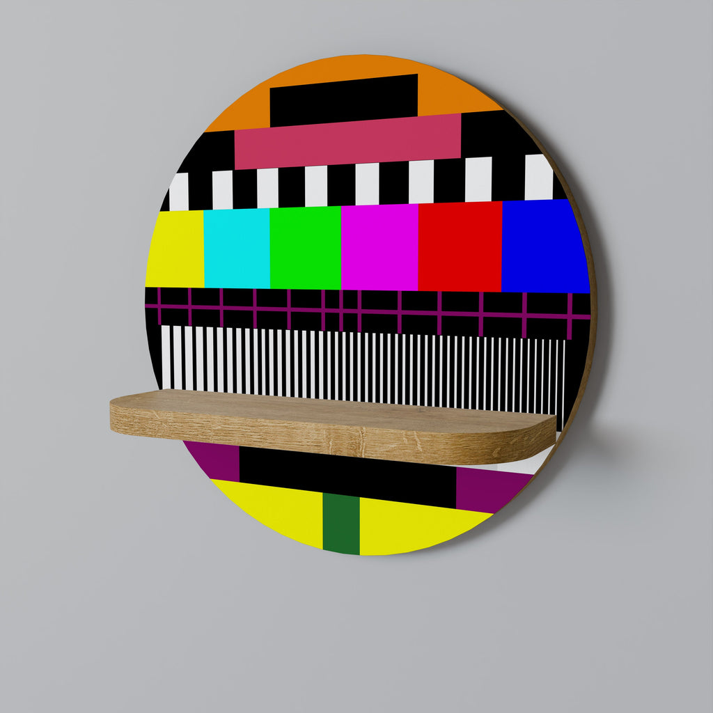 Étagère ronde PHILIPS PATTERN effet chêne