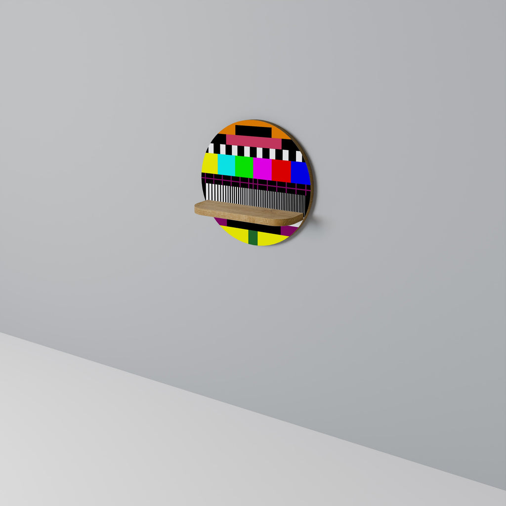 Étagère ronde PHILIPS PATTERN effet chêne