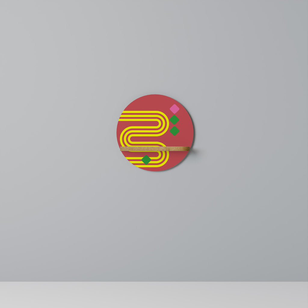 Étagère ronde effet chêne LOST IN CHROMA