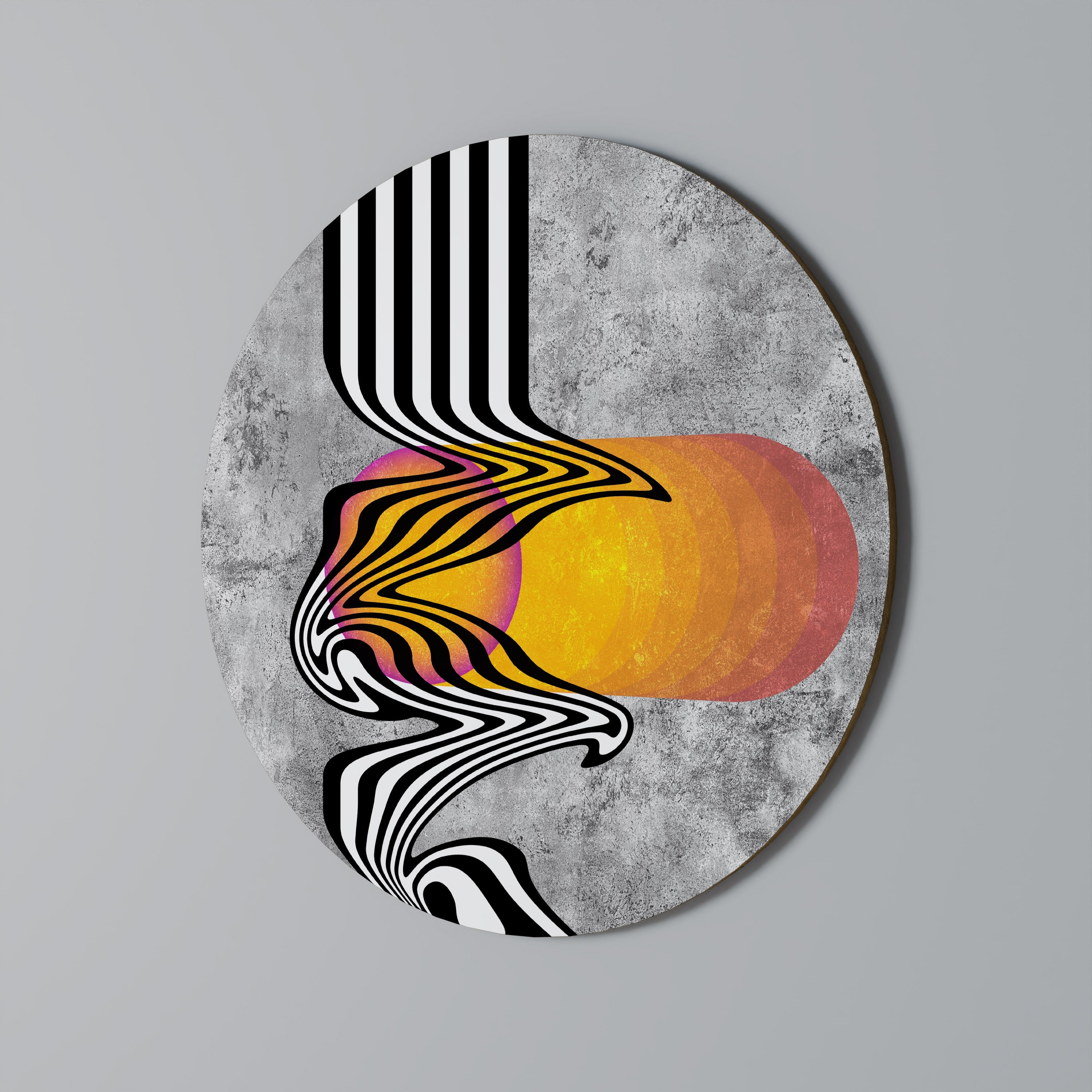 Décoration murale ronde Whimsical Waves