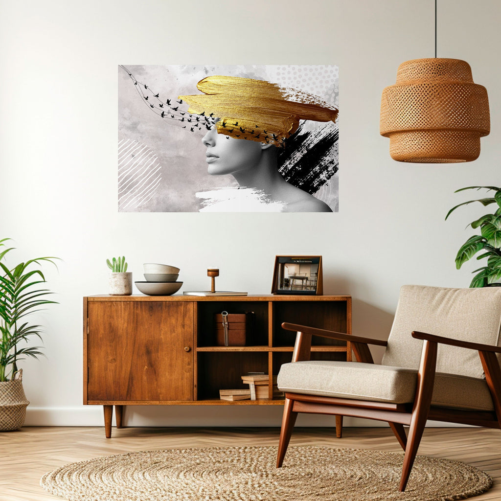 Affiche horizontale autocollante « PENSÉES AU TRÉSOR »