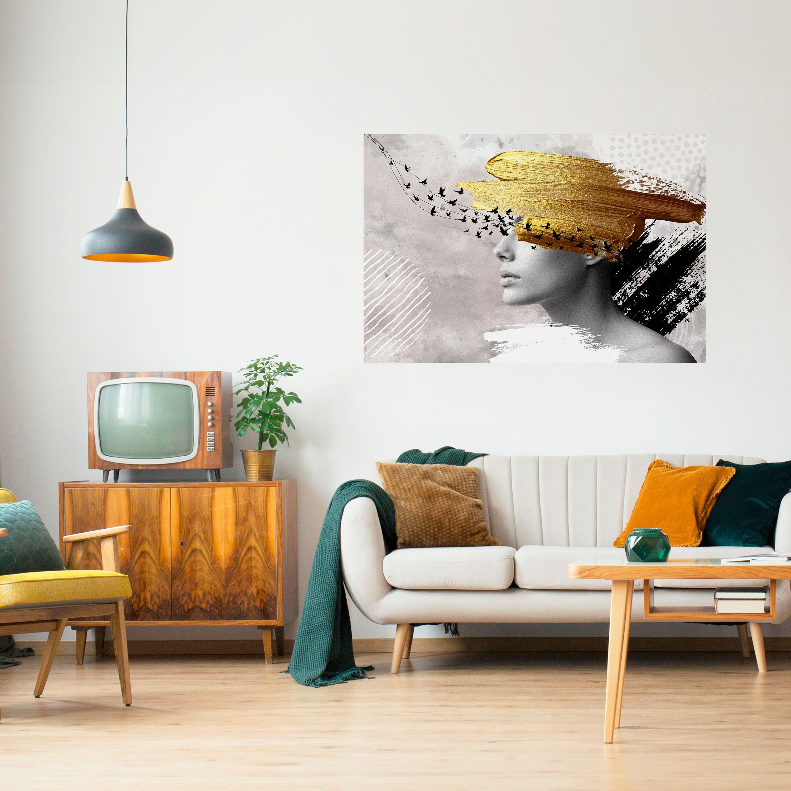 Affiche horizontale autocollante « PENSÉES AU TRÉSOR »