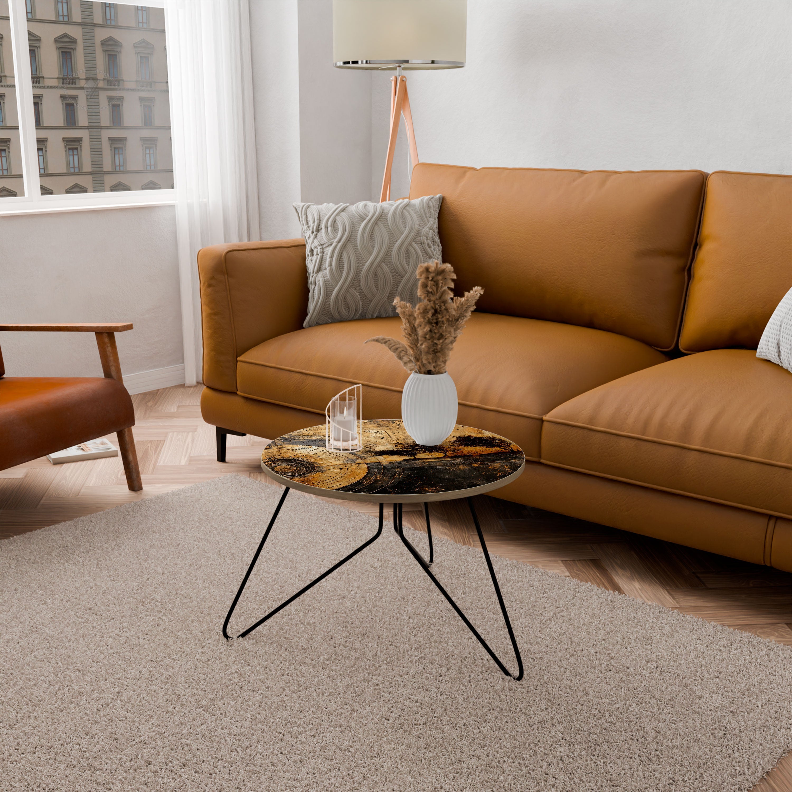 COPPERY EARTHQUAKE Coffee Table 60