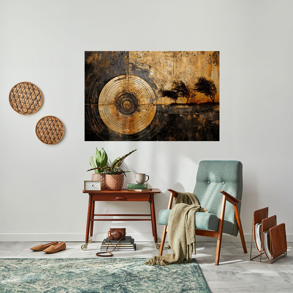 Affiche horizontale autocollante « SÉISME CUIVRÉ »