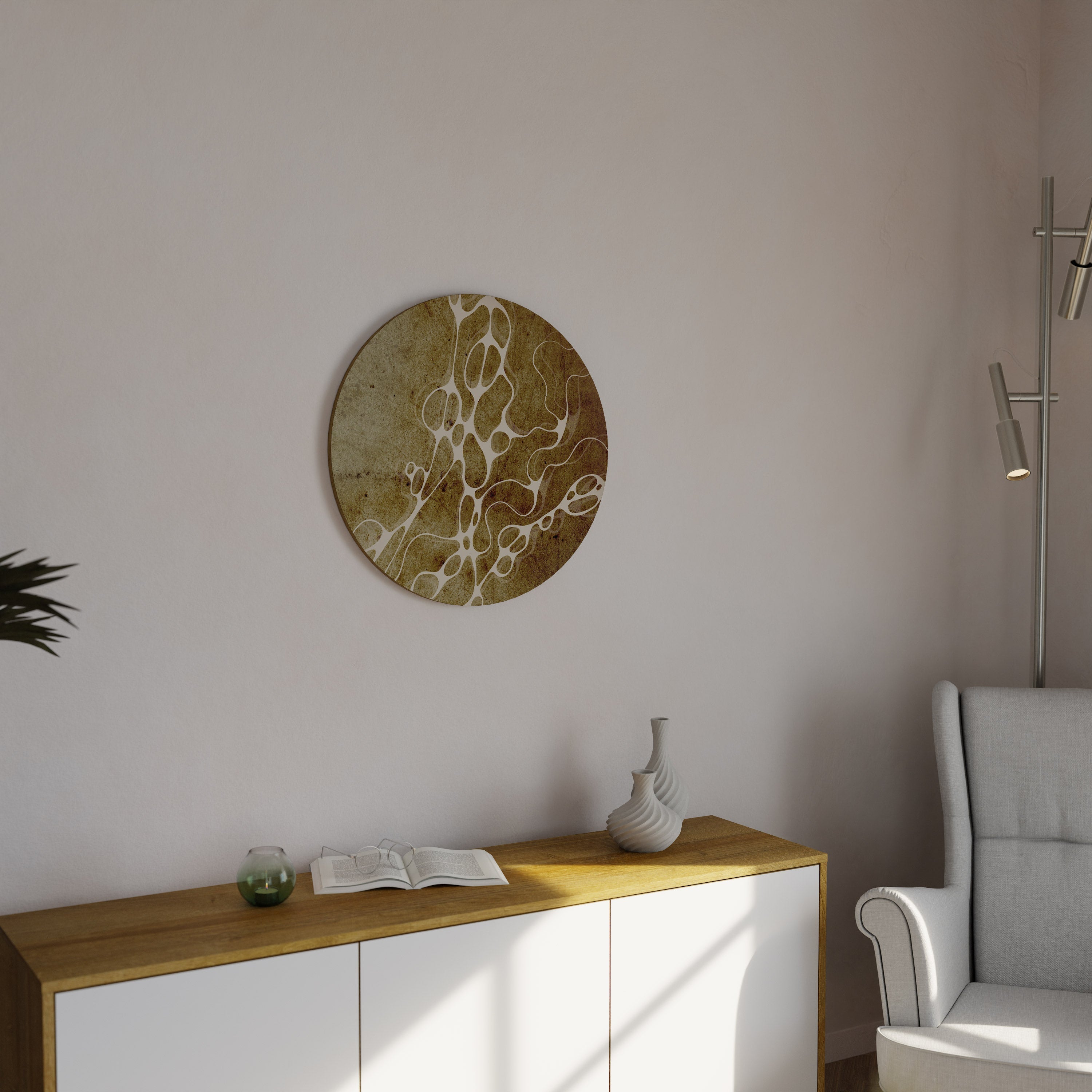 Art mural rond ARCANE ARRAY