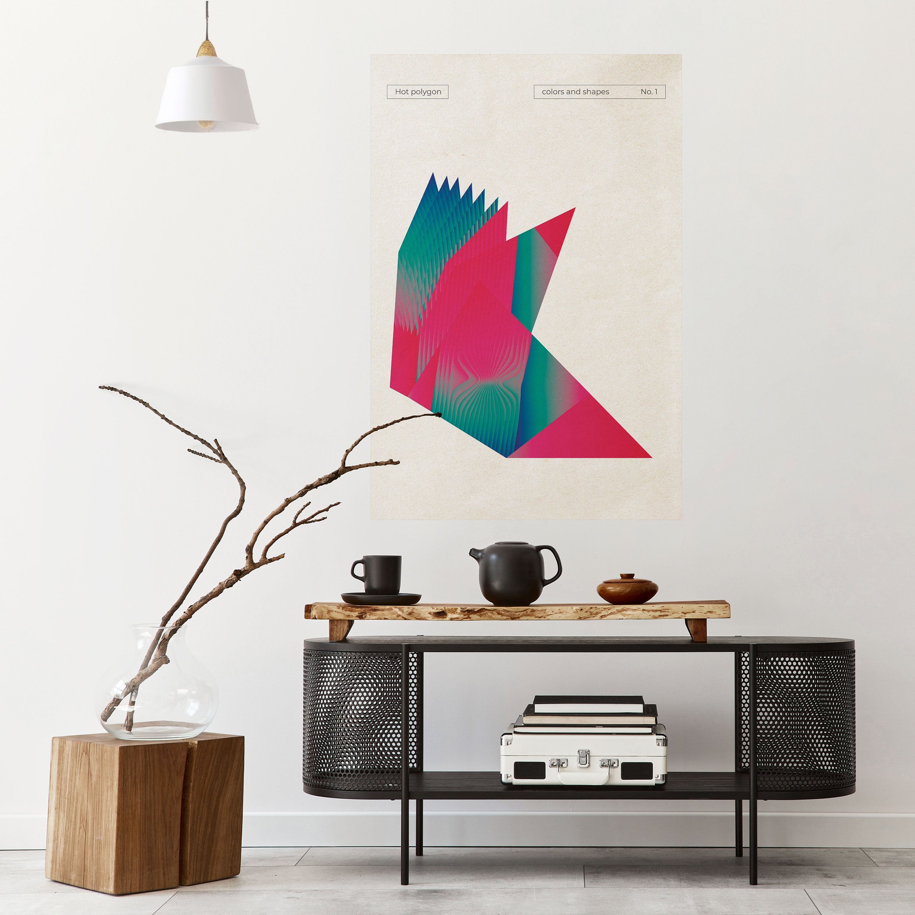 Affiche verticale autocollante HOT POLYGON