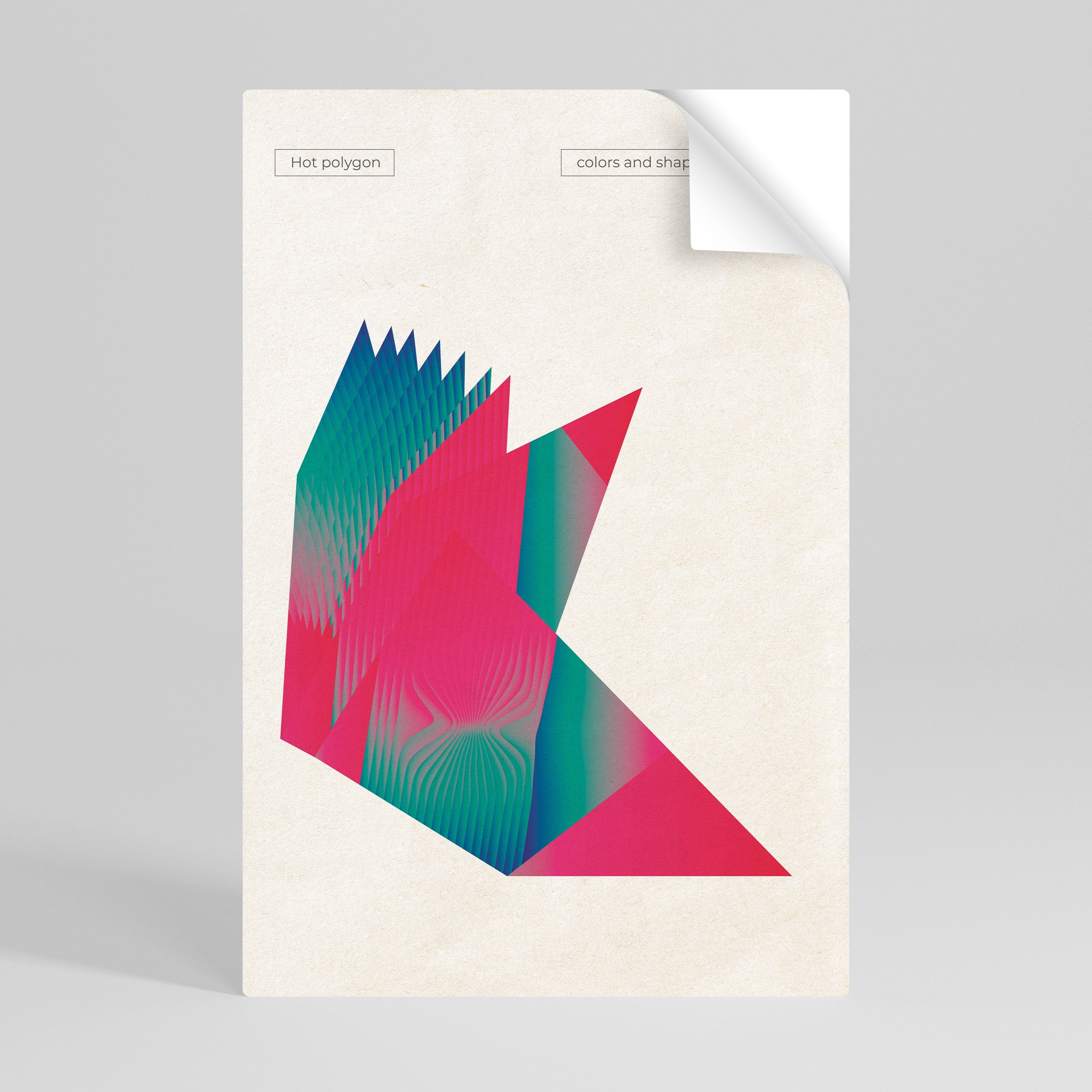 Affiche verticale autocollante HOT POLYGON