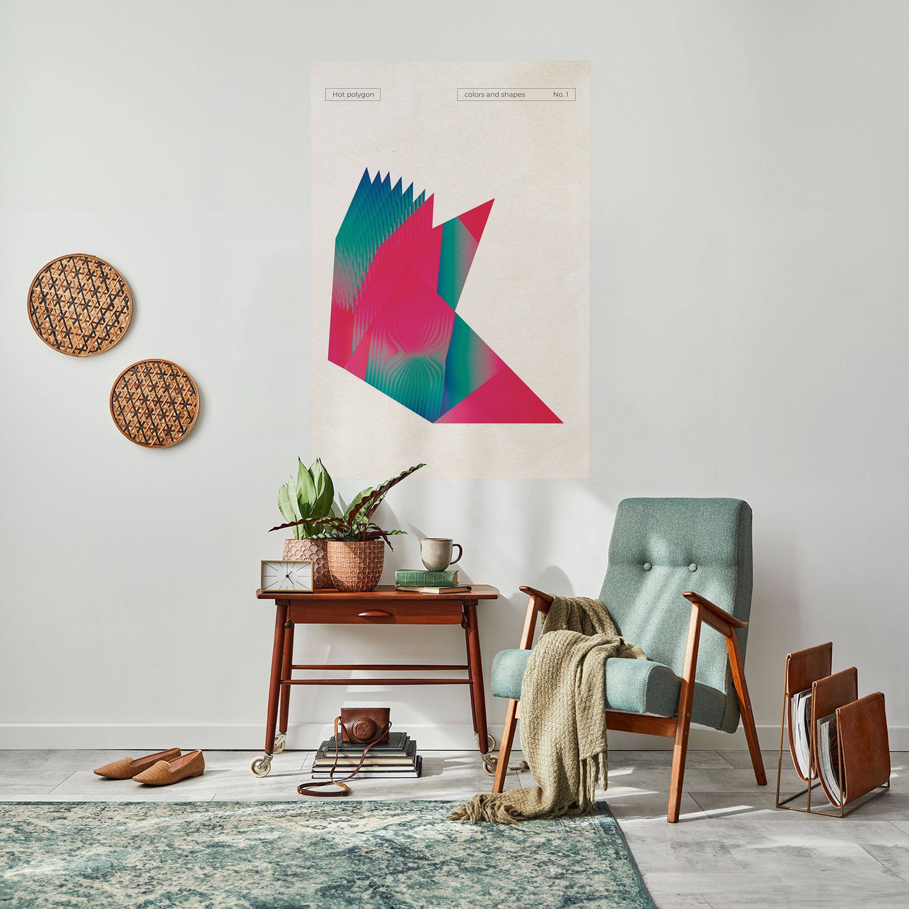 Affiche verticale autocollante HOT POLYGON