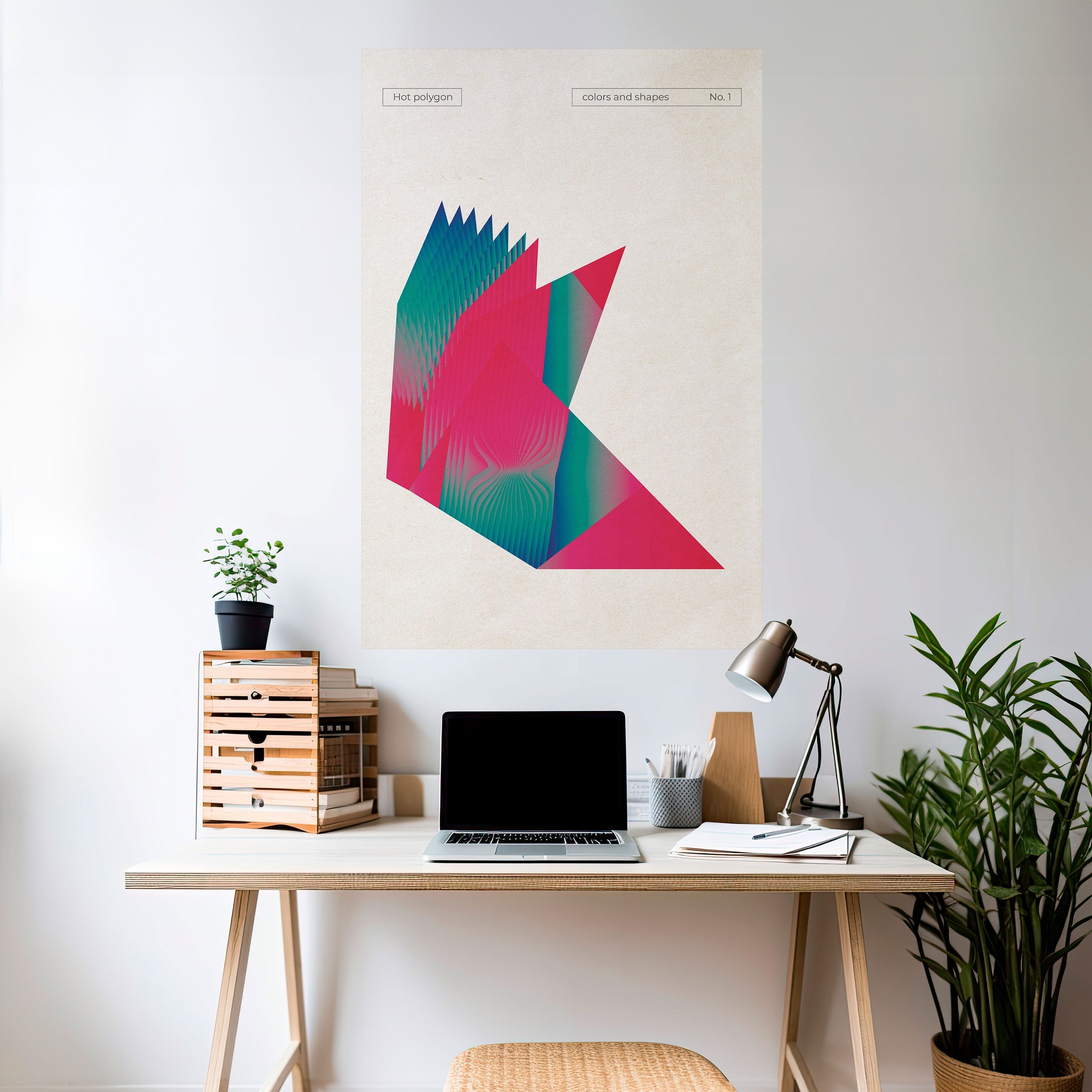 Affiche verticale autocollante HOT POLYGON