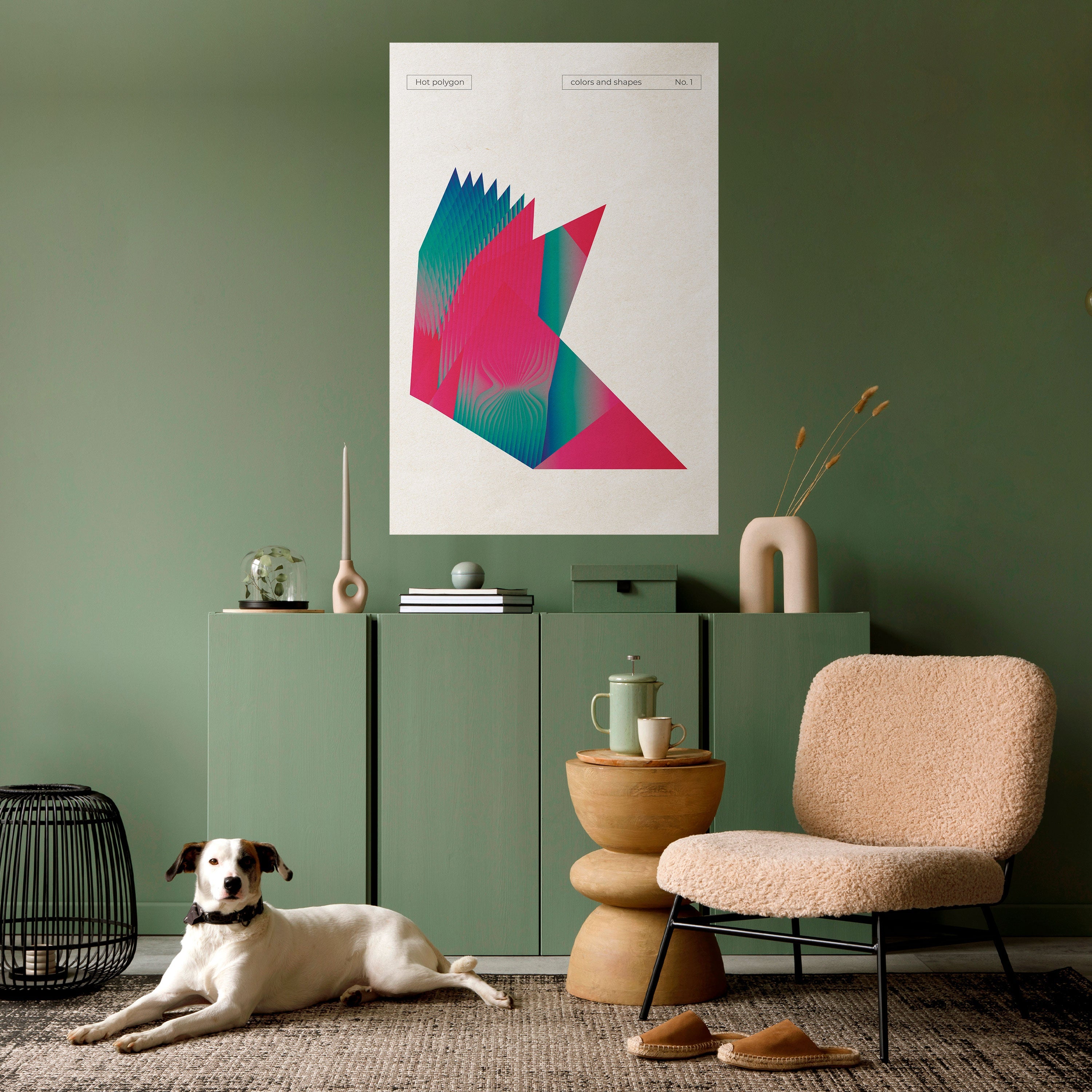 Affiche verticale autocollante HOT POLYGON