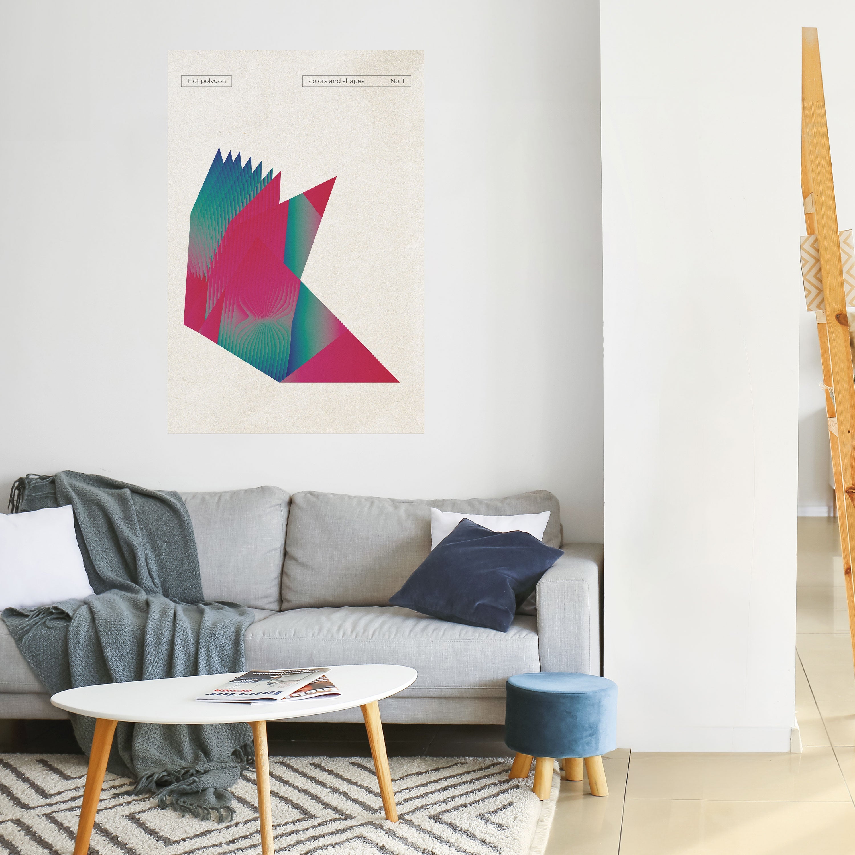 Affiche verticale autocollante HOT POLYGON