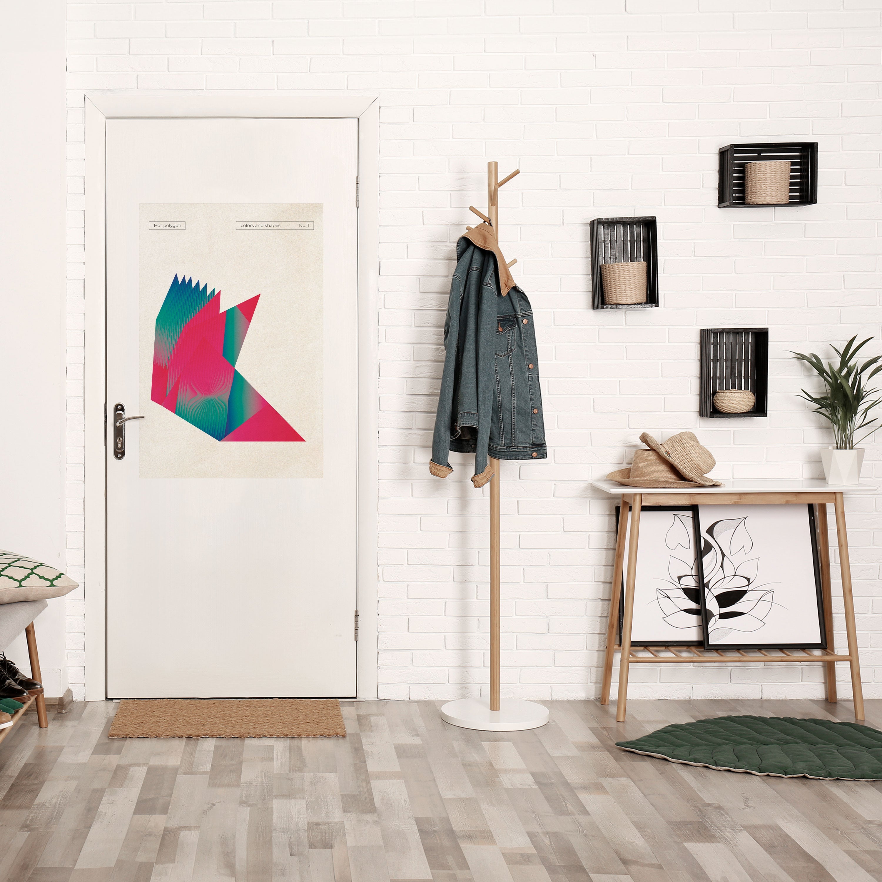 Affiche verticale autocollante HOT POLYGON