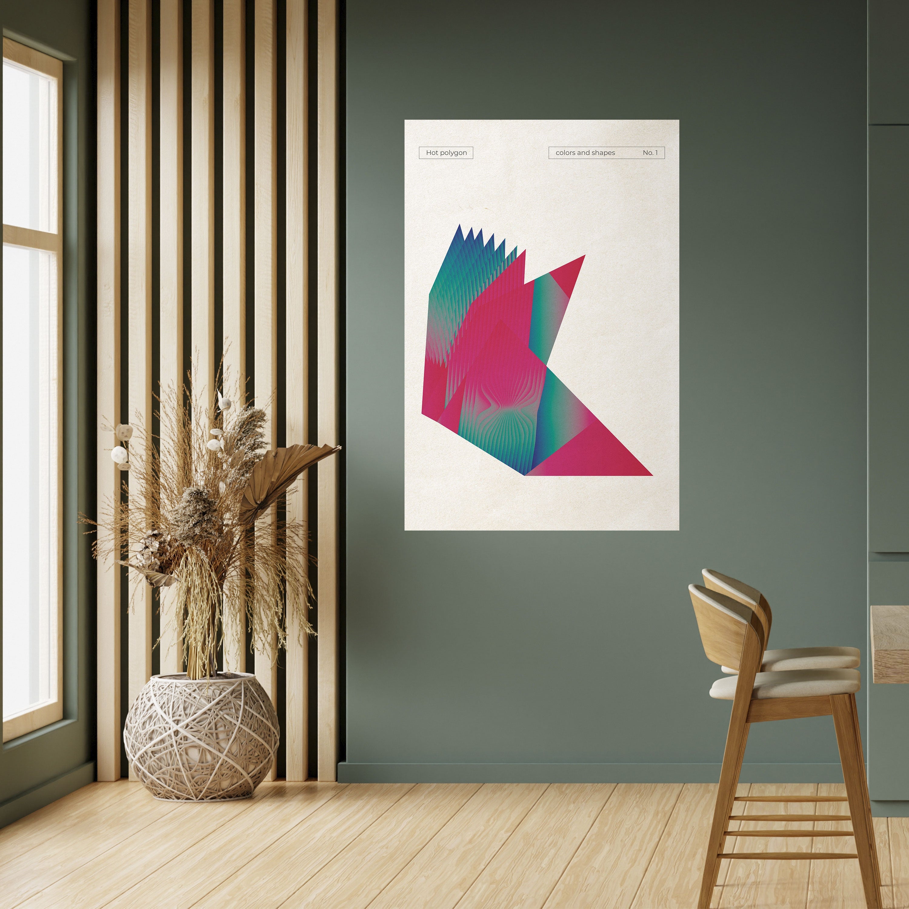 Affiche verticale autocollante HOT POLYGON