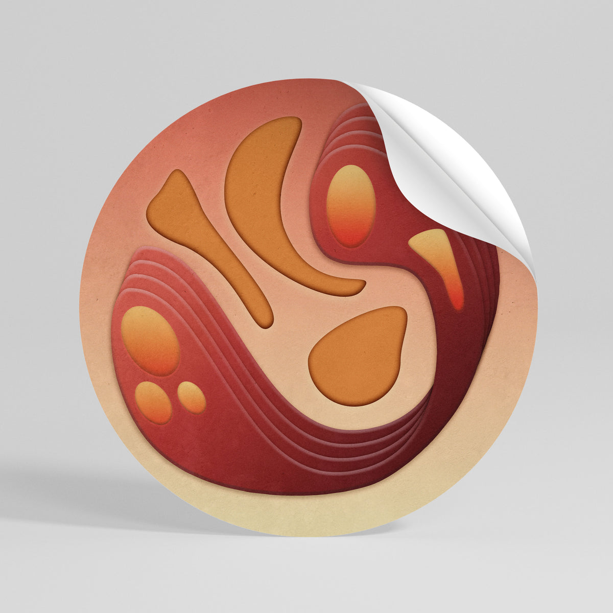 IMMERSION STRUCTURE Peel and Stick Round Sticker