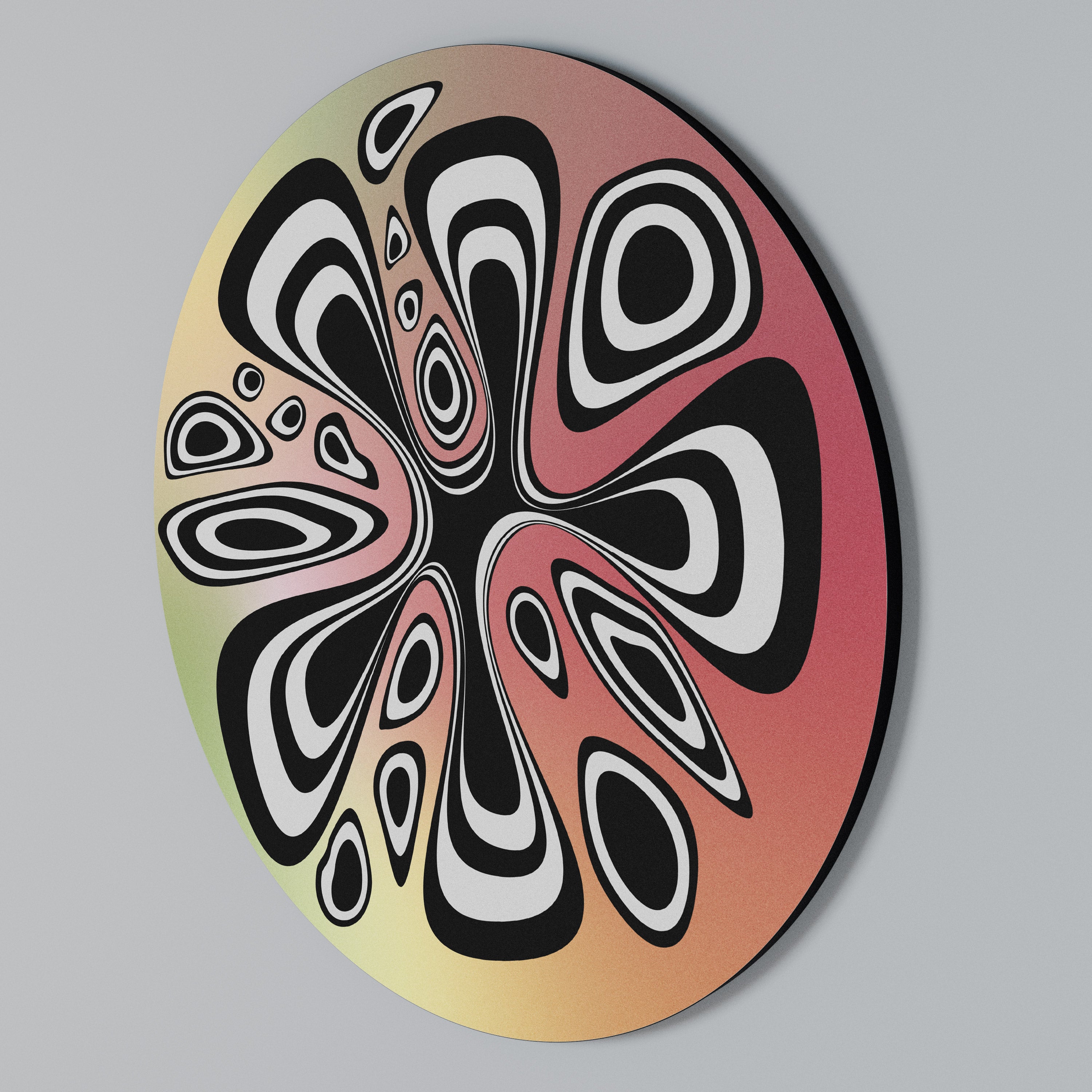 ILLUSIONARY SPLASH Round Wall Art