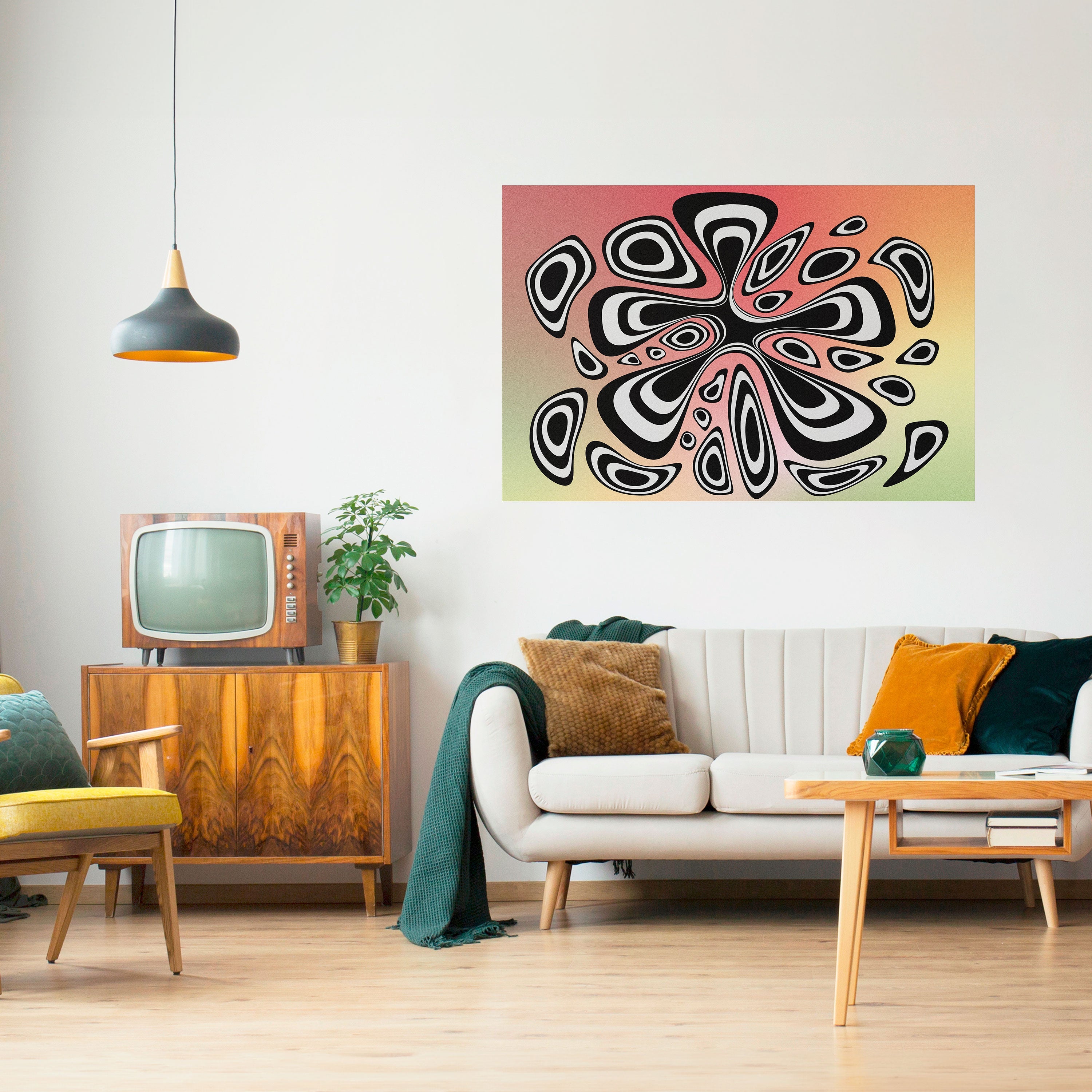 Affiche horizontale autocollante ILLUSIONARY SPLASH