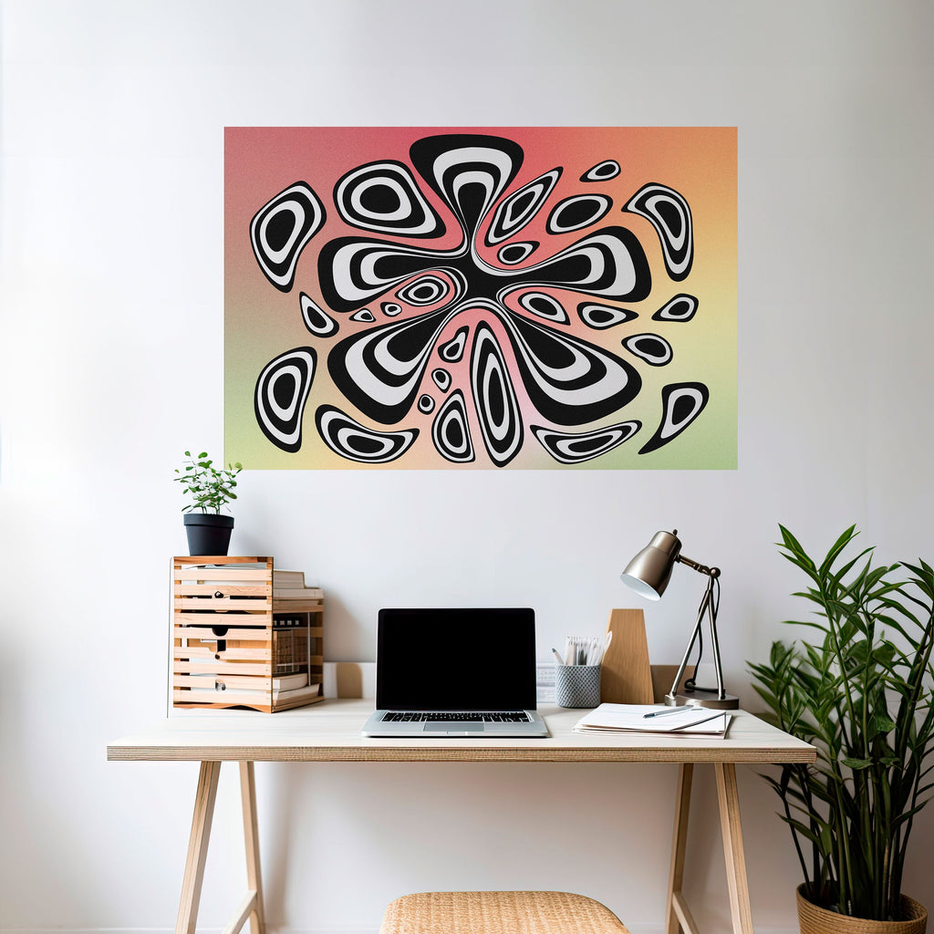 Affiche horizontale autocollante ILLUSIONARY SPLASH