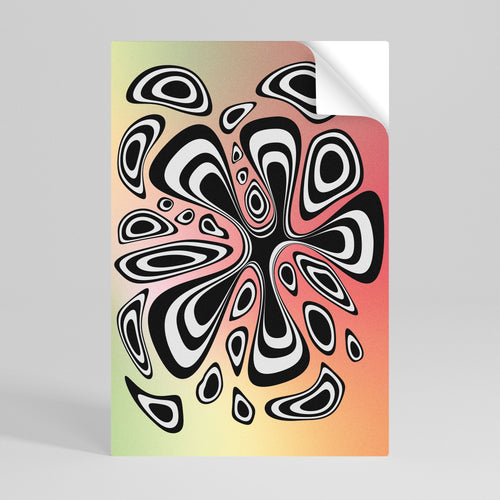 ILLUSIONARY SPLASH Peel and Stick Vertical Poster