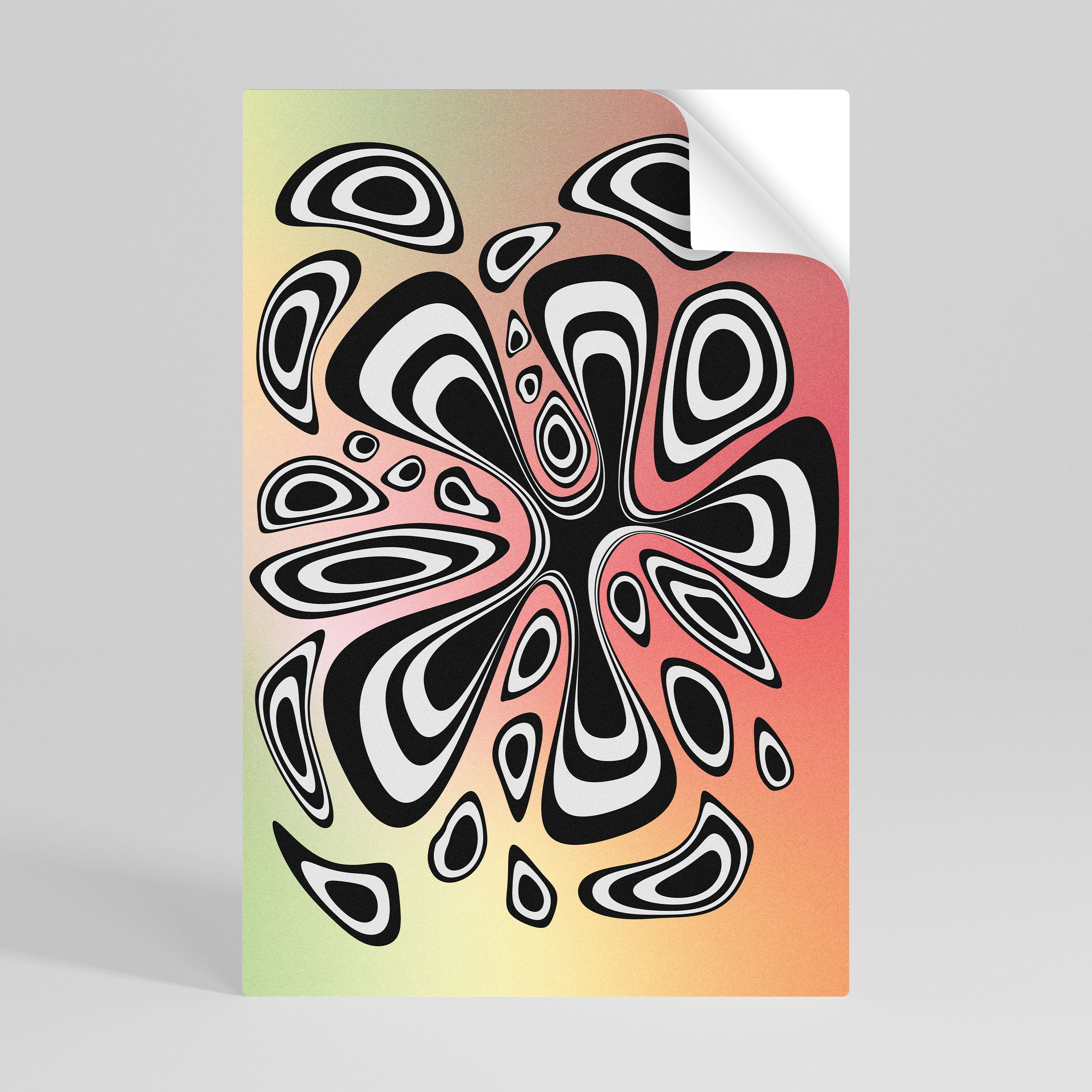 ILLUSIONARY SPLASH Peel and Stick Vertical Poster