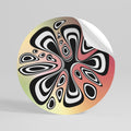ILLUSIONARY SPLASH Peel and Stick Round Sticker